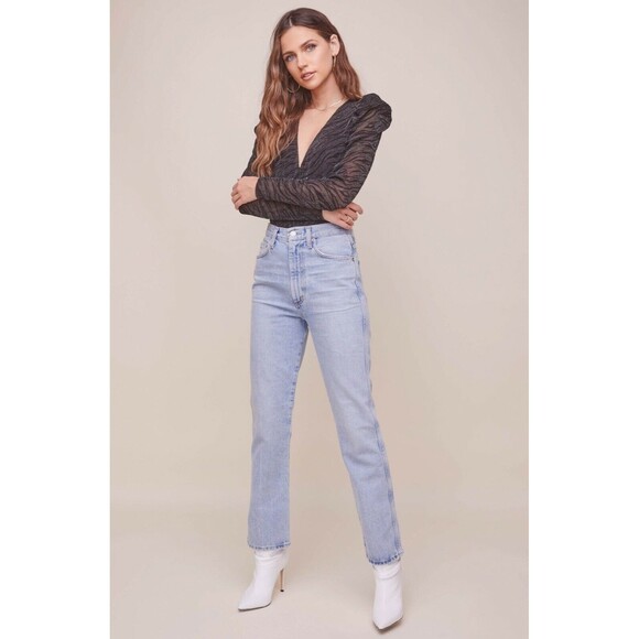 ASTR The Label Bodysuit Black Metallic Wild Night Animal Print NWT Size XS - Picture 3 of 10